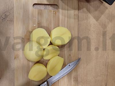 Kystybė su bulvių koše ir dešra Žingsnis 1