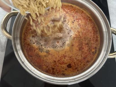 Pomidorų sriuba su orzo makaronais Žingsnis 4