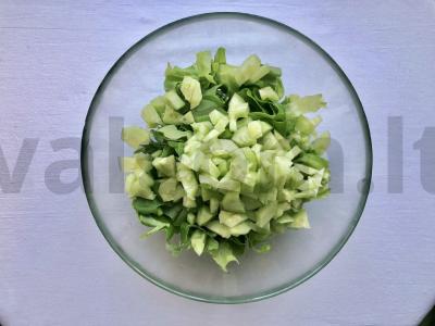 Pavasarinė salota su grybais ir obuoliais Žingsnis 2