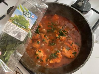 Kvapni padažas su mėsa ir aštria adžika Žingsnis 5