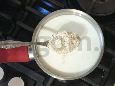 Kviečių košė su kiviais ir kokosu Žingsnis 3