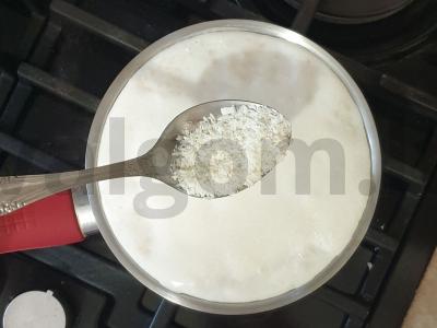 Kviečių košė su kiviais ir kokosu Žingsnis 4