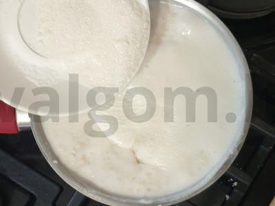 Kviečių košė su kiviais ir kokosu Žingsnis 5