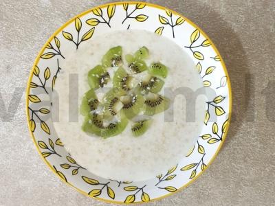 Kviečių košė su kiviais ir kokosu Žingsnis 7