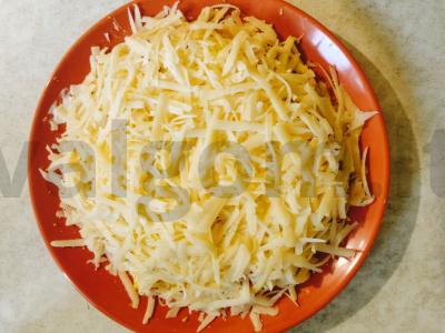 Lengvas salotas iš vištienos filė ir korėjietiškų morkų Žingsnis 7