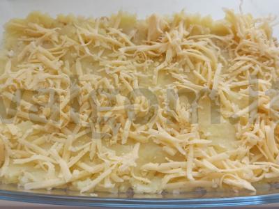 Bulvių apkepas su faršu ir sūriu Žingsnis 5