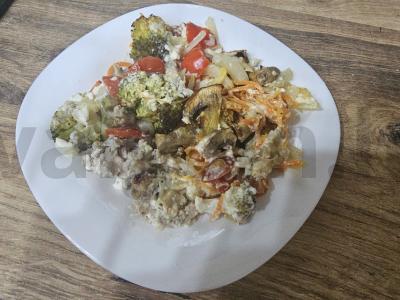 Kepti daržovės su faršu orkaitėje Žingsnis 9