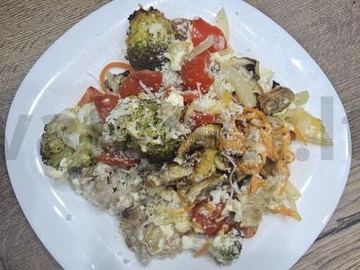 Kepti daržovės su faršu orkaitėje pagrindine nuotrauka