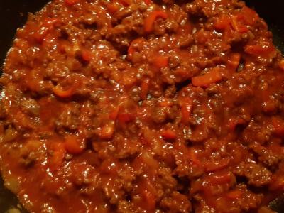 Bolognese makaronai su saldžiaisiais pipirais Žingsnis 8