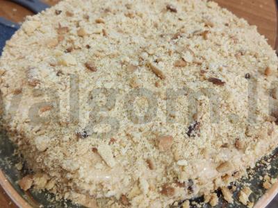 Medovikas su grietine ir kondensuotu pienu Žingsnis 11