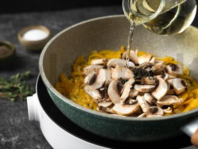 Plačiakampis su grybais orkaitėje Žingsnis 2