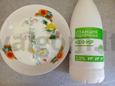 Šaltas sriuba su kefyru ir antis filė Žingsnis 5