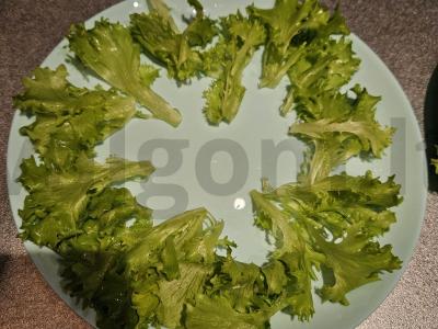 Šiltas vištienos salotas su ruginių skrebučiais Žingsnis 1