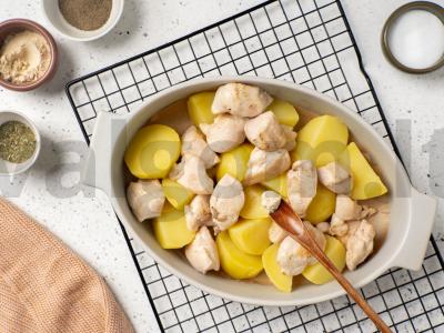 Vištiena su jauna bulve orkaitėje Žingsnis 3