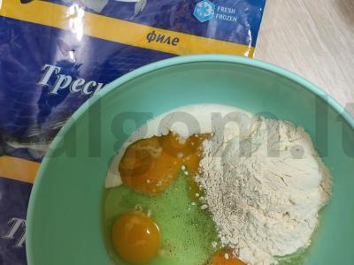 Menkių filė kiaušinių tešloje Žingsnis 2