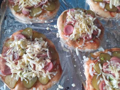 Namų mini-picos su bekonu ir daržovėmis Žingsnis 7