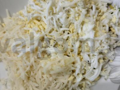 Švelnūs kumpio ir sūrio su česnaku ritinėliai Žingsnis 3