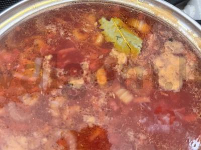 Borsčas su vištiena ir salierais Žingsnis 13