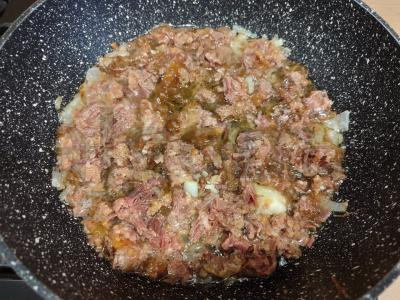 Spagečiai su jautienos troškiniu keptuvėje Žingsnis 5