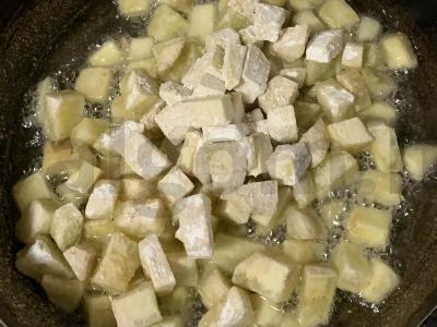 Salotos su baklažanais ir varškės sūriu Žingsnis 4