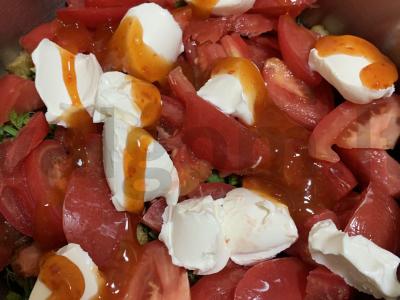 Salotos su baklažanais ir varškės sūriu Žingsnis 6