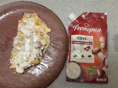 Avižų blynas su rūkytomis vištienos krūtinėlėmis ir sūriu Žingsnis 8