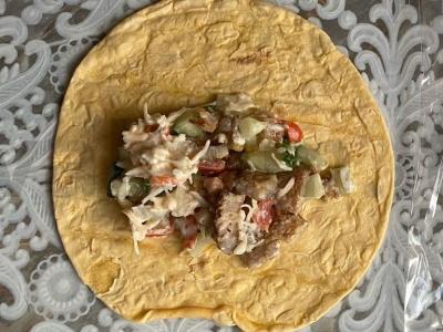 Mini pita „Skonis-laikas“ su daržovėmis ir mėsa Žingsnis 10