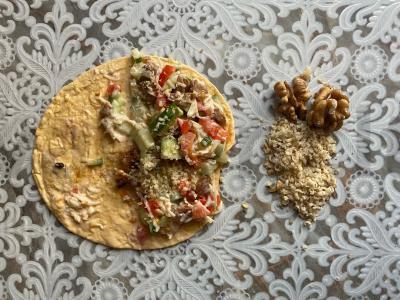 Mini pita „Skonis-laikas“ su daržovėmis ir mėsa Žingsnis 11