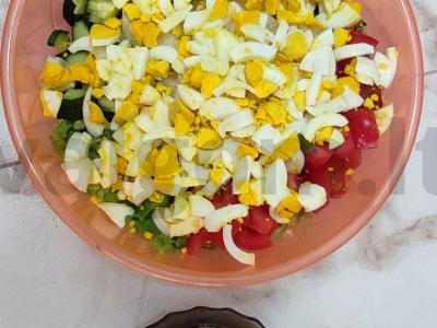 Salotas „Vitamininis“ su rukola ir ridikėliais Žingsnis 4