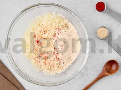 Sūrio žiedinė kopūstė orkaitėje Žingsnis 3