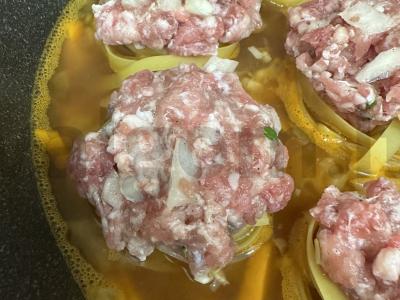 Makaronai-nestai su faršu ir daržovėmis Žingsnis 8