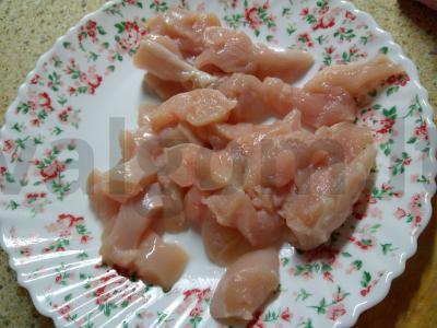 Šašlykas su vištiena ir varškės sūriu Žingsnis 1