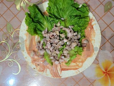 Sultinga tortilija su vištiena ir daržovėmis namuose Žingsnis 2