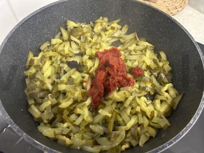 Sultinys su bulvėmis ir dešra pietums Žingsnis 4