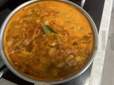 Sultinys su bulvėmis ir dešra pietums Žingsnis 8