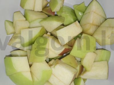 Salotos iš batato su obuoliu, česnaku ir majonezu Žingsnis 1