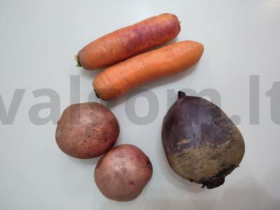 Keptų daržovių vinigretas Žingsnis 1