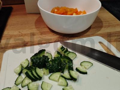 Aromatingas daržovių salotas Žingsnis 4