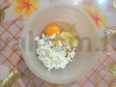 Nuostabus šokoladinis-bananinis keksas su varške Žingsnis 2