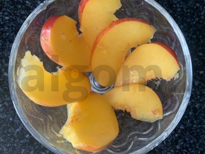 Desertas iš nektarino, ledų, varškės sūrio ir džemo Žingsnis 3