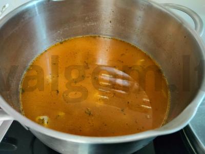 Harcho su tkhemali ir graikiniais riešutais Žingsnis 3