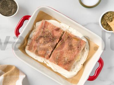 Kepta lašiša grietinėje Žingsnis 3