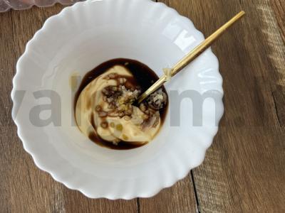 Kepta kiauliena česnako padaže po sūrio sluoksniu Žingsnis 1