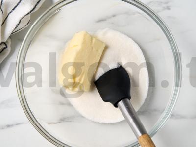 Smėlinis pyragas su šaldytomis uogomis Žingsnis 1