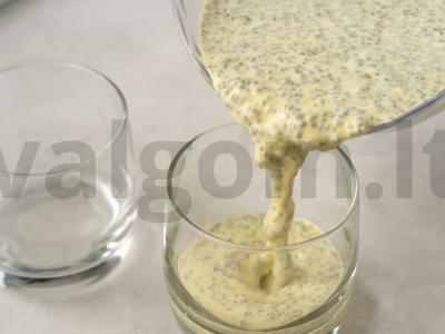 Chia pudingas su kokosų pienu Žingsnis 9