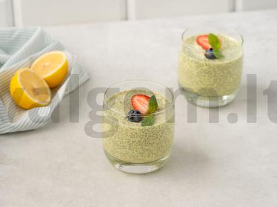 Chia pudingas su kokosų pienu pagrindine nuotrauka