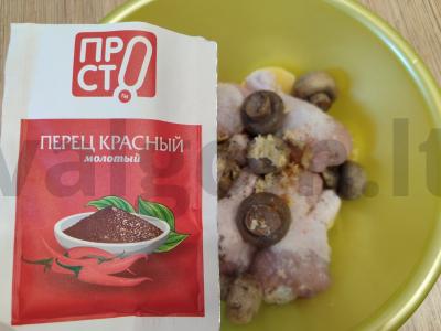 Vištienos blauzdelės su bulvėmis ir grybais orkaitėje Žingsnis 7