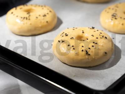 Bagelis su lašiša ir sūriu Žingsnis 4