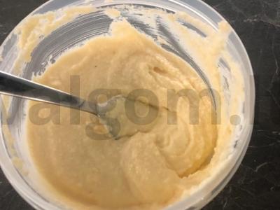 Varškės-kokoso apkepas mikrobangų krosnelėje Žingsnis 1