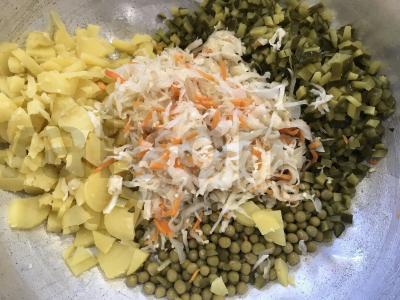 Virti daržovių vinigretas su raudonuoju svogūnu Žingsnis 2